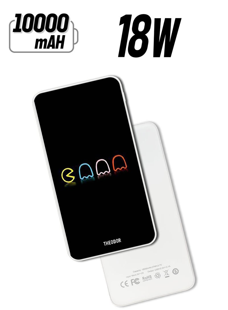 Theodor بنك طاقة فائق السرعة بسعة 10,000 مللي أمبير، صغير الحجم مع شحن سريع وتوصيل الطاقة، شاحن محمول لهواتف آيفون وأندرويد - Image 1