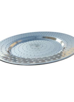 MAKKAH HOUSEHOLD Large Aluminium Serving Granulated Plate For Dinner Serving Plates,Round Plates  - Image 2