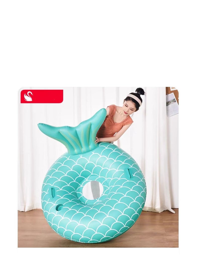 Y&D - Swimming Ring, Inflatable Pool Float, Mermaid Floaties Chair Lounger for Adults, Air Sofa Floating Large with Cup Holders, Backrest, Mesh Bottom, Water Party Summer Beach - Image 1