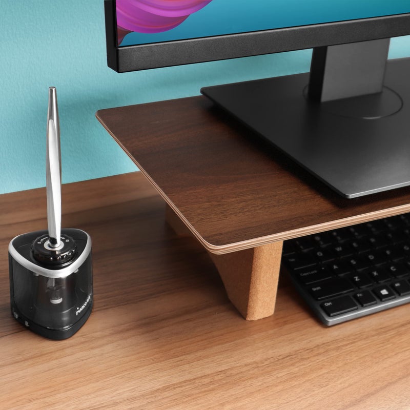 Aothia Aothia Large Computer Monitor Stand, Wooden Riser with Durable Cork Block Legs for Heavy Laptops/Computer/TV/PC, Perfect Organizer for Office/Home (Walnut, Large)  - Image 2