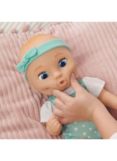 iMC Toys IMC Toys Be Loved Babies Sam 15" Realistic Soft Body Baby Doll with Open/Close Eyes with Bottle, Pacifier, Headband, & Outfit|Blue| Ages 18M+  - Image 3