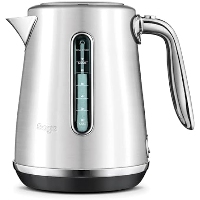 سيج غلاية لوكس سوفت توب 1.7 لتر هادئة ولاسلكية مع غطاء مقاوم للرذاذ، غليان سريع 2400 واط من الفولاذ المقاوم للصدأ المصقول في إذاعة UAE إصدار لمدة سنتين من ضمان الشركة المصنعة - Image 1