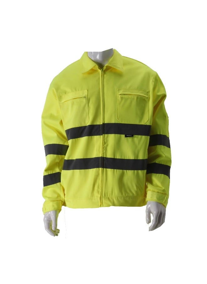 Vizwell - High Visibility TC06 Reflective Jacket 100% Polyester, Safety Workwear for Maximum Visibility for Industrial Use & Safety Purpose | Yellow | Size-M - Image 1