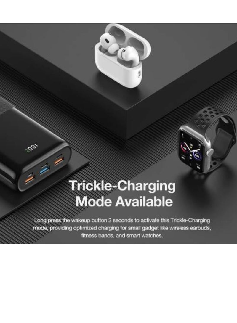 VEGER 30000mAh Power Bank 22.5W Large Battery Capacity Power Bank with LED Display Multi Input & Output to Charge All Devices Black - Image 5