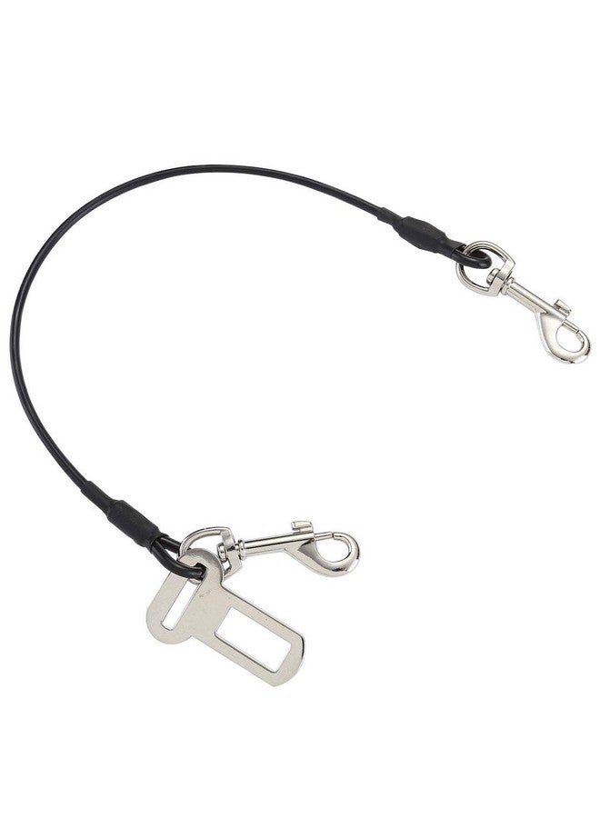 Mogoko Chew Proof Dog Car Seatbelt Safety Restraint Pet NoChew Tether Cable Stainless Steel Dog Leash Puppy Vehicle Seat Belt Strap With Double Clip And Latch Attachment (S Size,24 Inch)  - Image 1