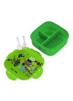 Nova kids Bento Lunch Box, Square 1000Ml, T- Rex Green  - Image 2