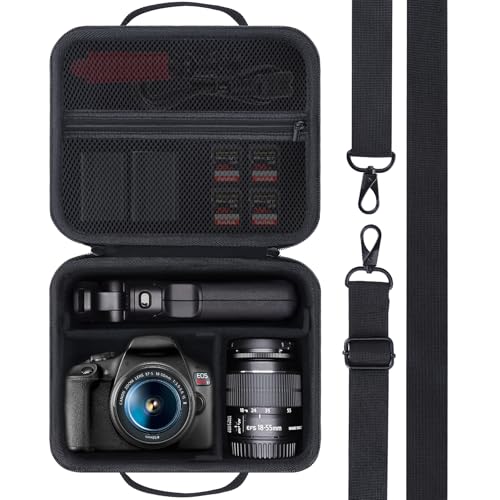 Lebakort Storage Case Compatible with Canon EOS Rebel T7 T7i R100 R50 R5 R6 Mark II R7 R8 90D 5D Mark IV Camera - Image 1