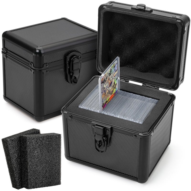 FunGuys Toploader Storage Box Sports Card Storage Case Top Loader Card Storage Top Loader Storage Boxes Trading Card Case Holds 70 Card One Touch Card Holder - Image 2