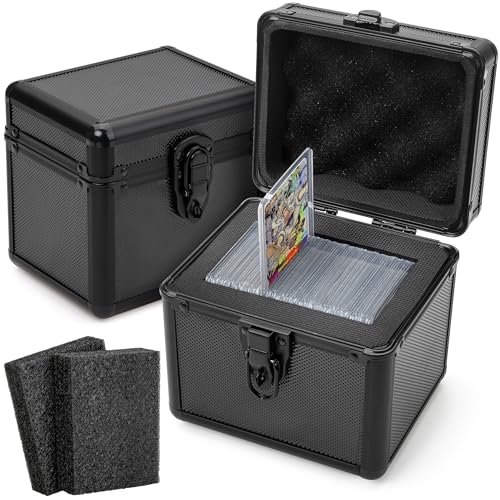 FunGuys Toploader Storage Box Sports Card Storage Case Top Loader Card Storage Top Loader Storage Boxes Trading Card Case Holds 70 Card One Touch Card Holder - Image 1