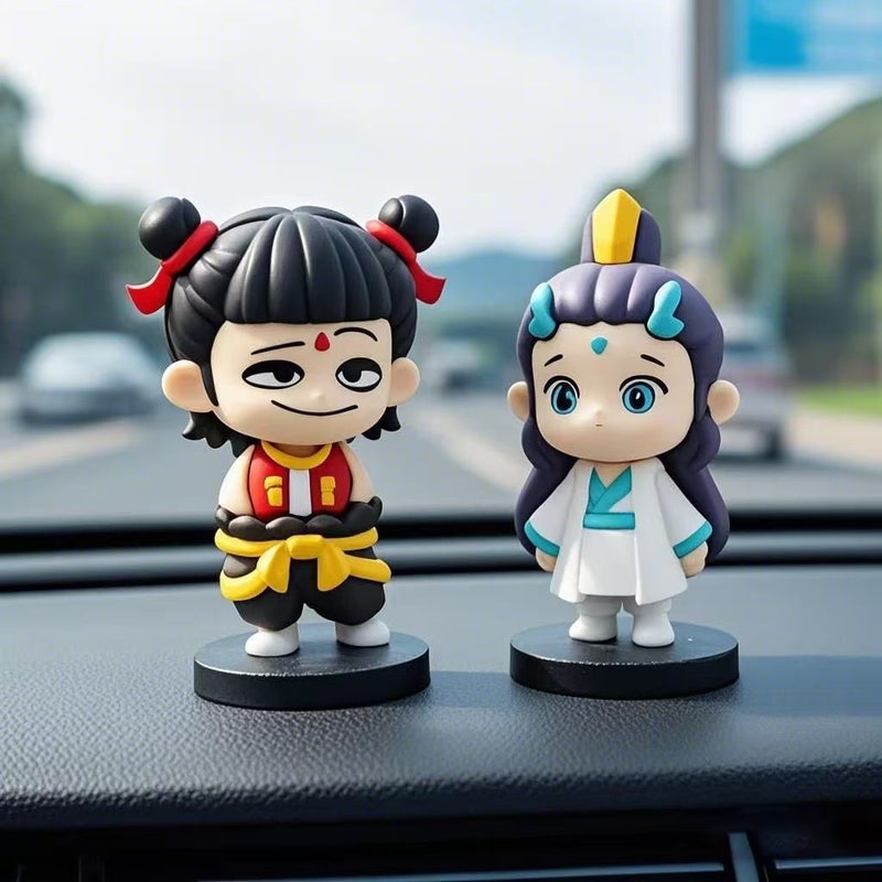 Ne Zha and Ao Bing Car Dashboard Ornament Set - Image 2