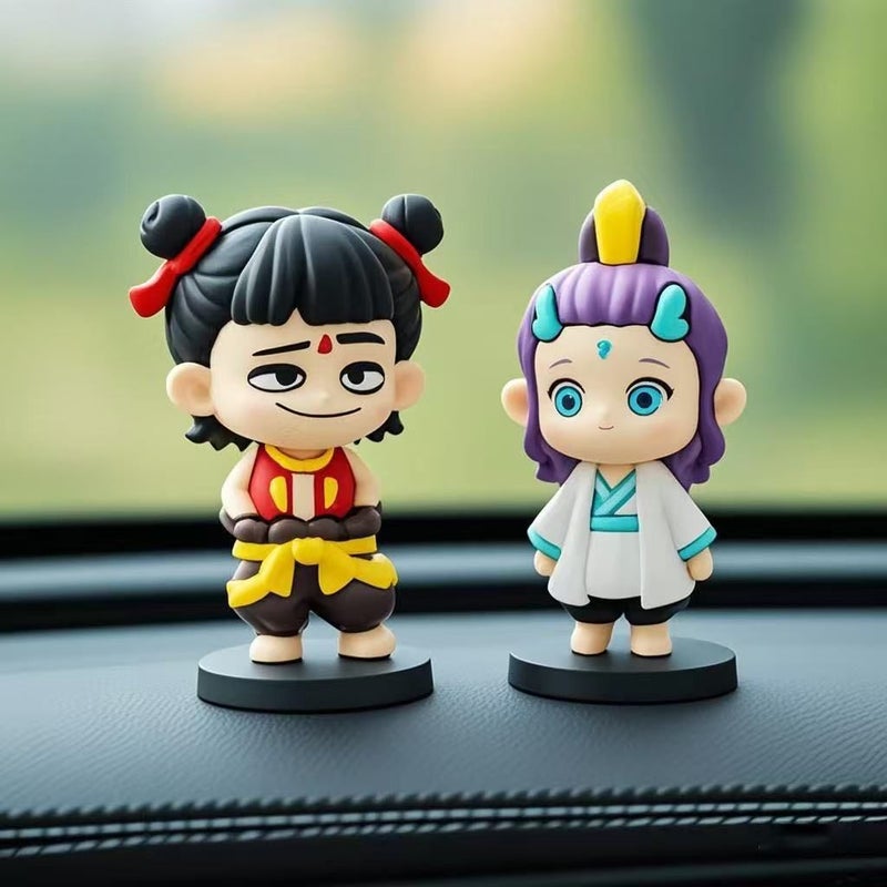Ne Zha and Ao Bing Car Dashboard Ornament Set - Image 3