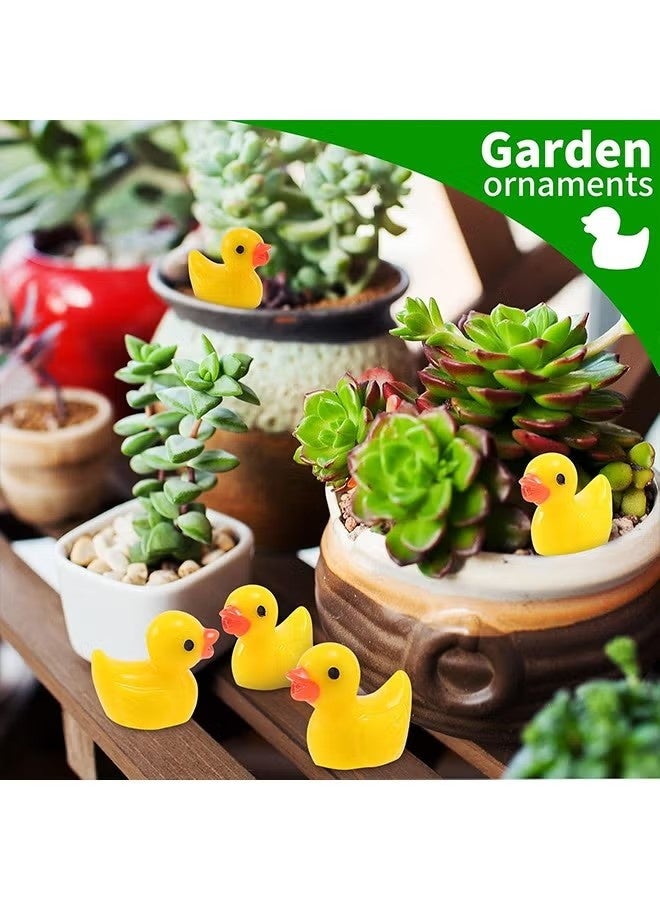 100Pcs Mini Resin Ducks, Tiny Ducks for Potted Miniature Decoration Garden Dollhouse Cake Decoration DIY Slime Kit Craft Charms Party Toys - Image 3