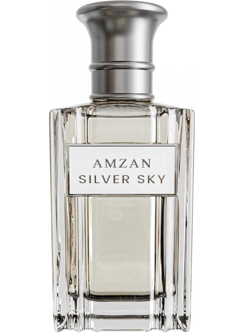 AMZAN SILVER SKY Eau de Parfum Perfume for Men & Women by AMZAN, Fresh Unisex Fragrance, Long-Lasting, 50ml - Image 3