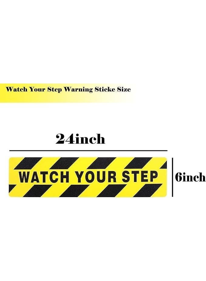 MIRFA Watch Your Step Anti Slip Self Adhesive Abrasive Warning Sticker (Pack of 4) - Image 3