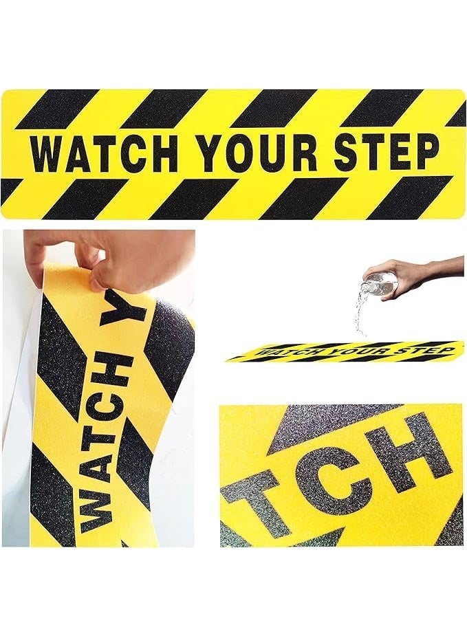 MIRFA Watch Your Step Anti Slip Self Adhesive Abrasive Warning Sticker (Pack of 4) - Image 5