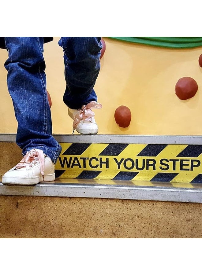 MIRFA Watch Your Step Anti Slip Self Adhesive Abrasive Warning Sticker (Pack of 4) - Image 2