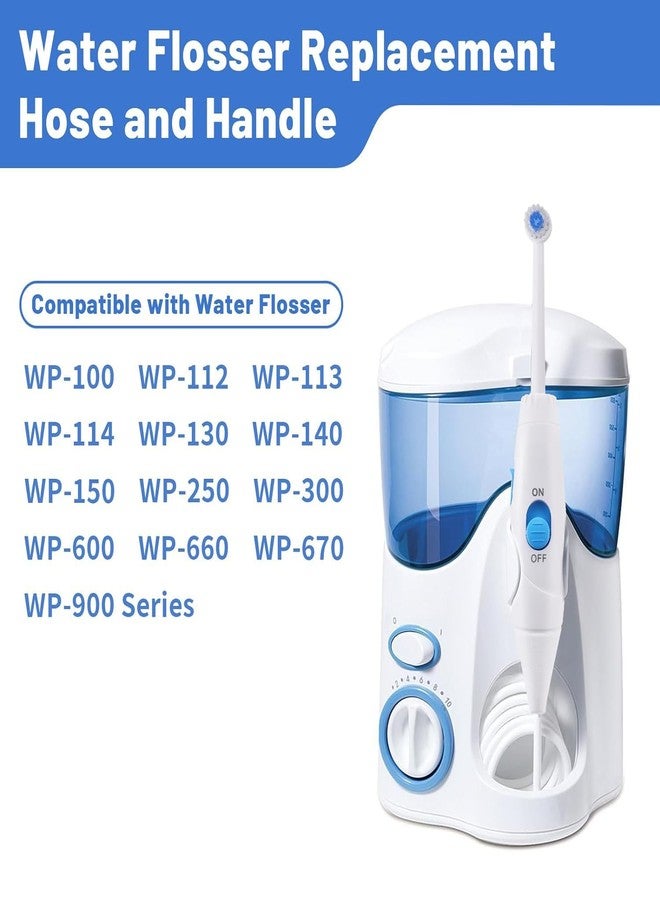 Oralphi Replacement Hose and Handle Parts Compatible with Waterpik Water Flosser WP-100 WP-300 WP-660 WP-900 Series Oral Irrigator, Plastic Handle, Oral Hygiene Accessories (Slide Switch) - Image 2