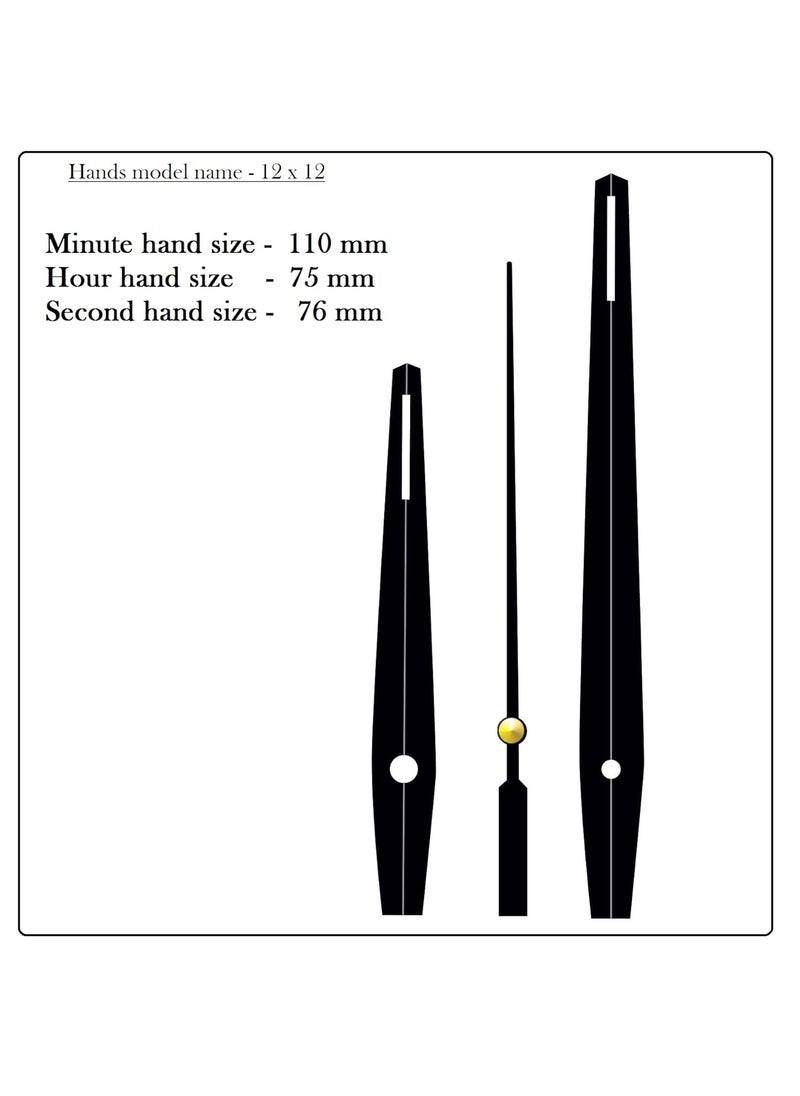 KEDAR KEDAR Ajanta Quartz Ortime Sweep Silent Movement Machine for Wall Clock with Fancy Needles Made in IndiaS001  - Image 2