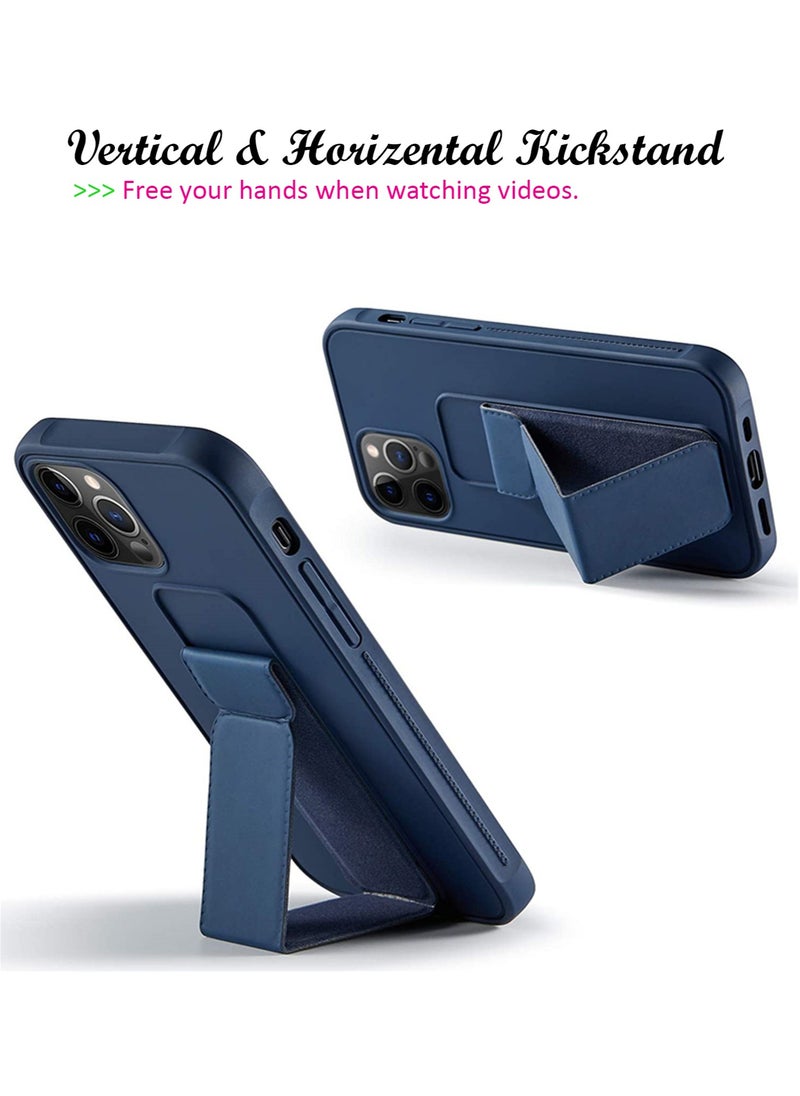 Wtech - TPU Rubber Silicone Hand Grip Protective Phone Case Cover For Apple iPhone 15 Pro Max Navy Blue - Image 1