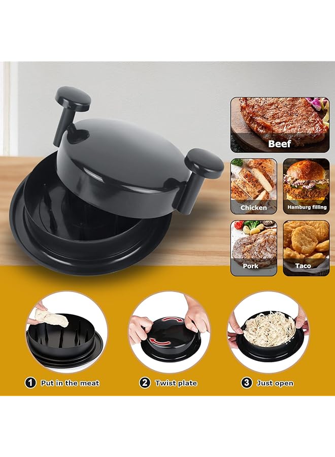 erorex Chicken Shredder Chicken Shredder Tool Meat Shredder Chicken Shredder Tool Twist Meat Shredder Tool Twist Chicken Grinder Black - Image 5