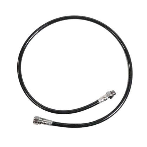 Scuba Choice Kevlar Fiber High Pressure Hose for SPG and 1st Stage Gauge 33Inch Black 5000 PSI Durable Nylon Kevlar 285kgf Tensile Strength Compatible with Regulators - Image 1