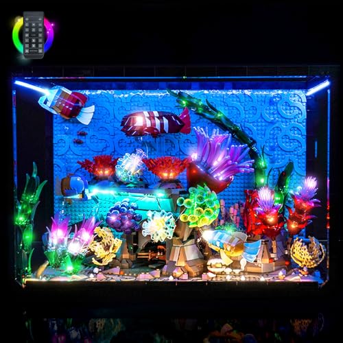 LocoLee Light kit Compatible with Lego 10366 Tropical Aquarium No Model Only Light LED Lighting Accessories Compatible with Lego Icons Aquarium 10366 Fish Tank RC Version - Image 1
