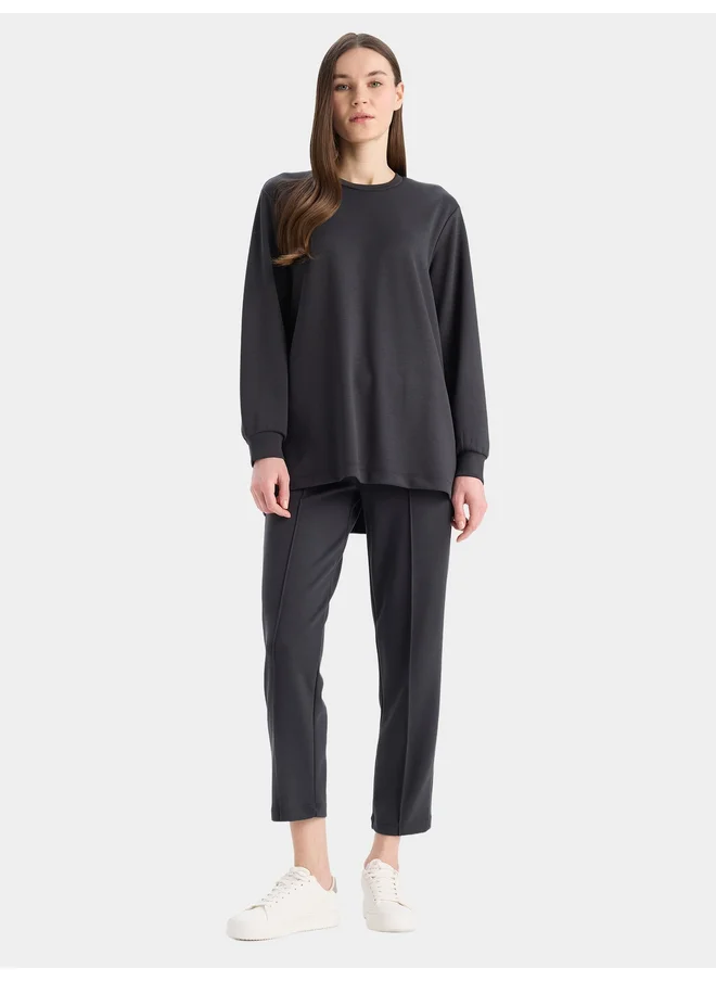 DeFacto DeFacto Women Black Solid Long Sleeve T-Shirt