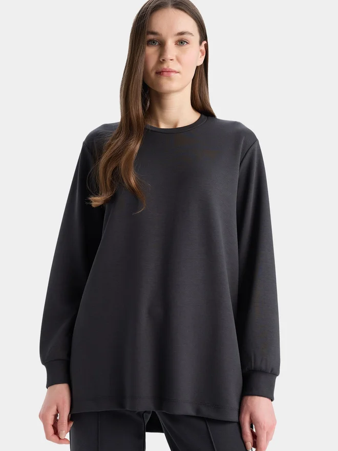 DeFacto DeFacto Women Black Solid Long Sleeve T-Shirt