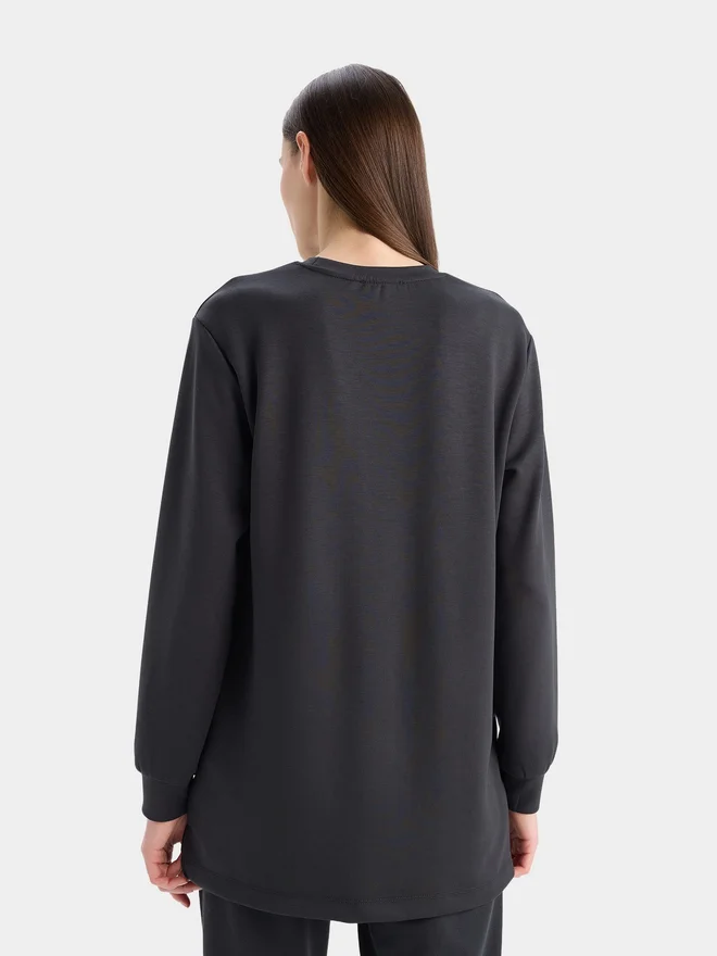 DeFacto DeFacto Women Black Solid Long Sleeve T-Shirt