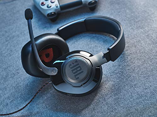 JBL Quantum 200 - Wired over-ear gaming headset with Voice focus directional flip-up mic and memory foam ear cushions (Black) - Image 5