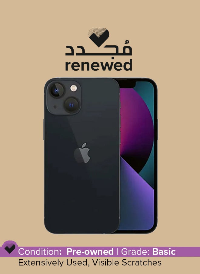 ابل  Renewed - iPhone 13 256GB Midnight 5G With Facetime - Image 1