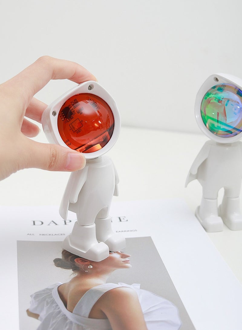 Astronaut Moon Lamp Spaceman Children Of The Light Sunset Projection Lamp, Romantic Visual HD Crystal Lens Sunset Night Light Projector for Party Bedroom Decor WITH BATTERY - Image 4