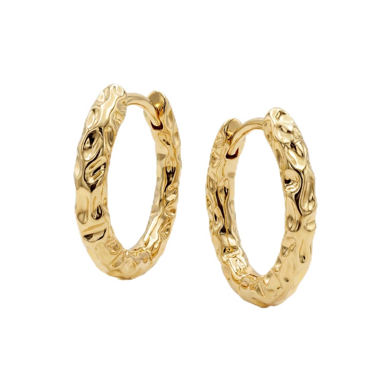 VACRONA Cubic Zirconia Huggie Earrings 14k Gold Plated Tiny Earrings Small Huggie Hoop Earrings Simple Lightweight Hoops Gift for Women - Image 1