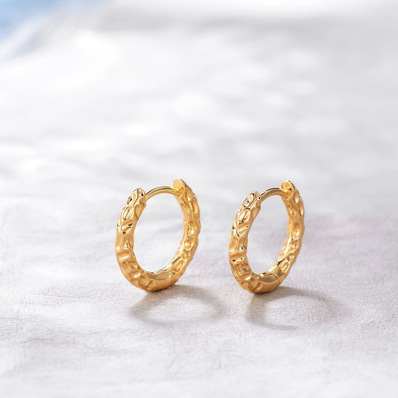 VACRONA Cubic Zirconia Huggie Earrings 14k Gold Plated Tiny Earrings Small Huggie Hoop Earrings Simple Lightweight Hoops Gift for Women - Image 5