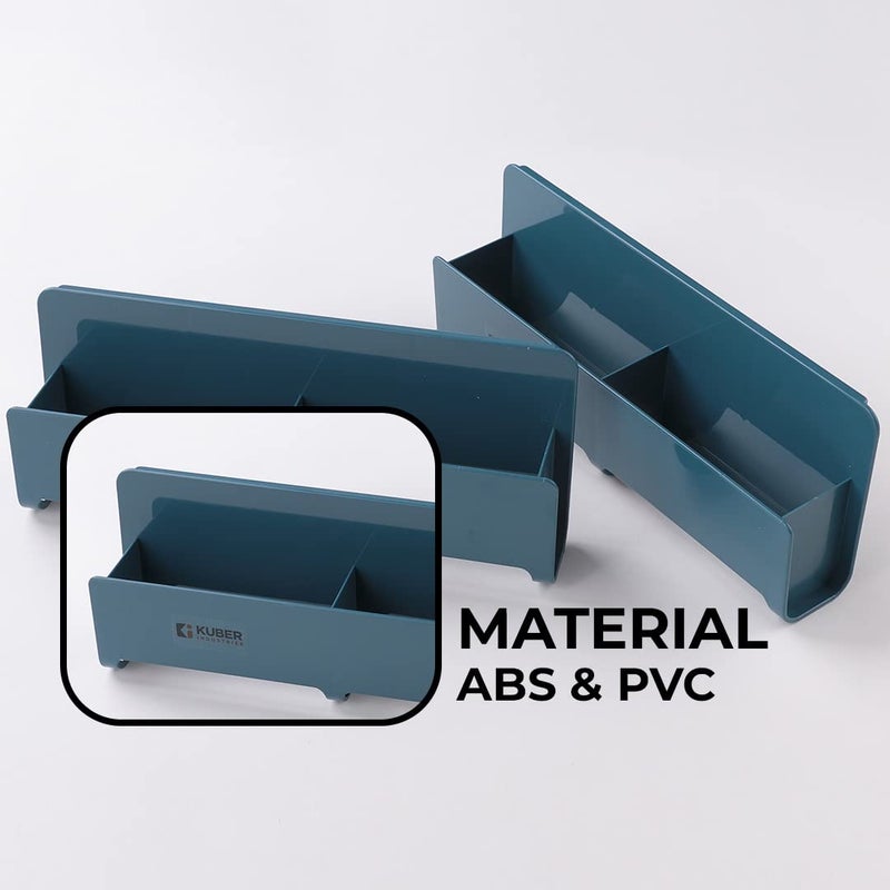 Kuber Industries Kuber Industries Wall Mounted Shoe Rack for HomeQuality ABSPVCCompact DurableSelfAdhesiveUnique DesignShoe Stand For Bathroom BedroomPack of 21354ABlue  - Image 5