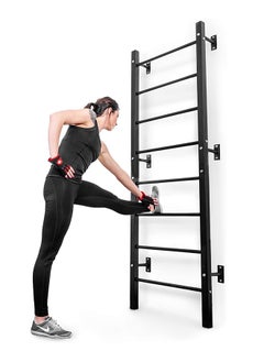 Max Strength Multifunctional Wall Bars with Pull-Up Bar, Dip Station & Bench - Home Gym Strength Training Station  - Image 4
