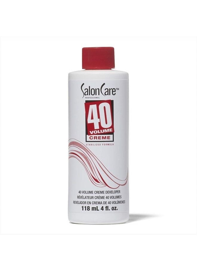 Salon Care 40 Volume Creme Developer, 4 ounce 