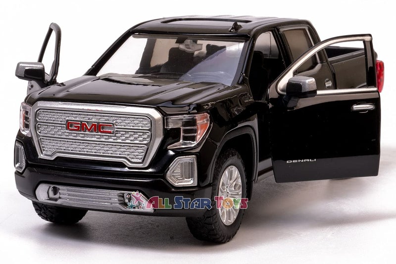 MOTORMAX موتور ماكس 2019 جي إم سي سييرا 1500 دينالي كرو كاب بيك أب شاحنة، سوداء 79362BK - نموذج سيارة مصنوعة من المعدن مقاس 1/27، للجنسين-الأطفال - Image 3