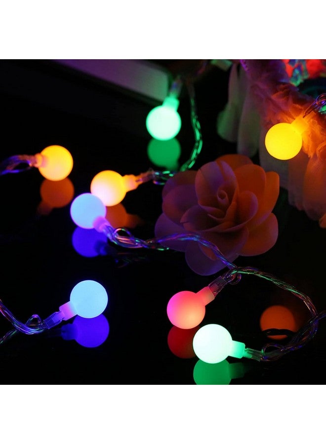 One94Store إضاءة خيط كرات حليب بلاستيكية LED من One94Store 14 LED، بطول 3 متر، زينة خيالية، إضاءة كرات صغيرة لتزيين غرفة النوم، إضاءة سلسلة LED للزينة الداخلية والخارجية في المهرجانات (متعددة الألوان، قابلة للتوصيل) - Image 5