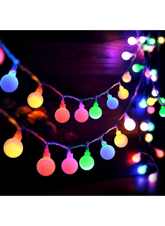 One94Store إضاءة خيط كرات حليب بلاستيكية LED من One94Store 14 LED، بطول 3 متر، زينة خيالية، إضاءة كرات صغيرة لتزيين غرفة النوم، إضاءة سلسلة LED للزينة الداخلية والخارجية في المهرجانات (متعددة الألوان، قابلة للتوصيل) - Image 1