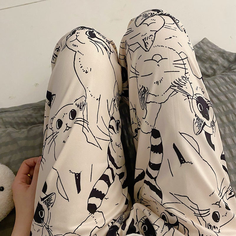 Walking Pants Cartoon Pajama Pants Women'S Summer And Autumn New Outer Wear Home Air Conditioning Pants Korean Loose Casual Pants For Children - Image 5