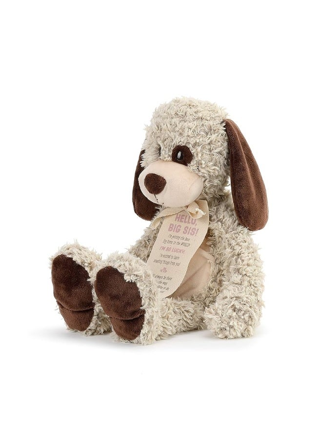 DEMDACO Big Sister Puppy Soft Brown 13 inch Plush Material Stuffed Animal Figure Toy - Image 1