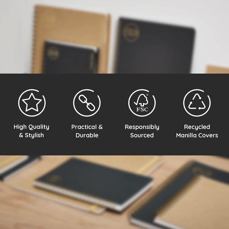 nu Notebooks - Kraft Range - Manilla Stitched Spine A6 Notebook - Stationery Notebooks - Professional Notepad - 120 Pages - Image 3