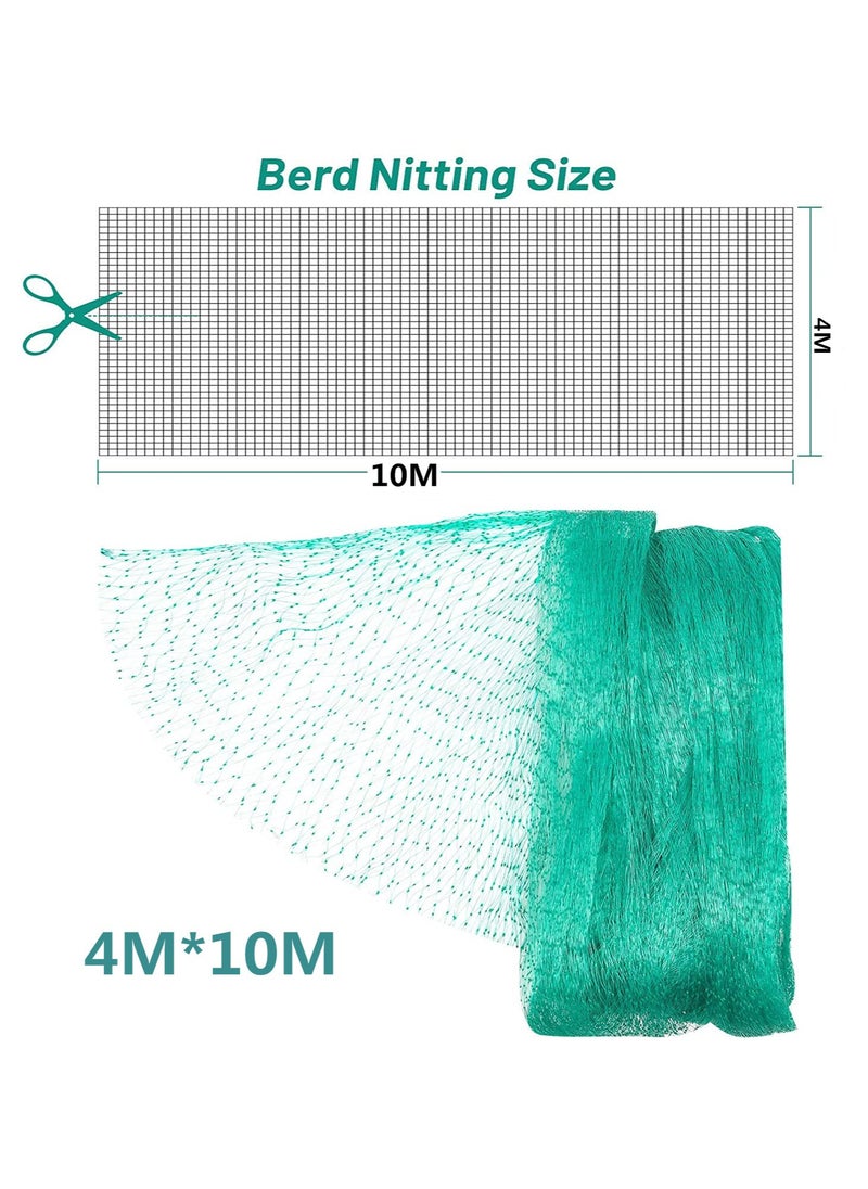 Generic - Bird Netting for Garden, 4x10M Garden Netting,Fruit Tree Netting Doesn't Tangle and Reusable Bird Mesh Protect Fruit Vegetables Plants from Birds Deer - Image 1