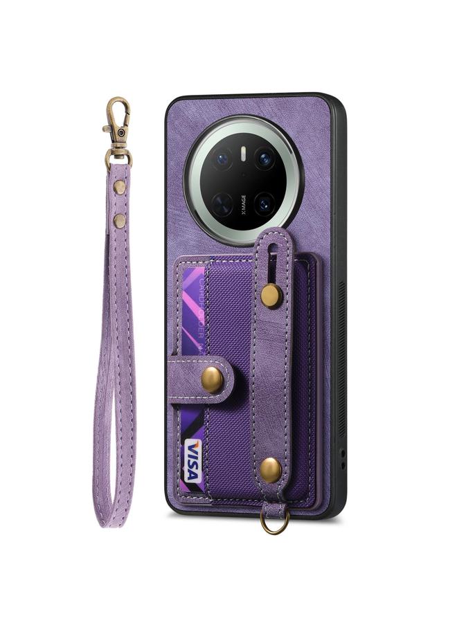 Zaboon Case For Huawei Mate 70 Retro Cross Wristband Wallet Leather Back Phone Case - Image 2