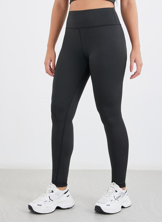 Styli Stitch Detail Racerback Effect Sports Bra and Leggings Set - Image 5