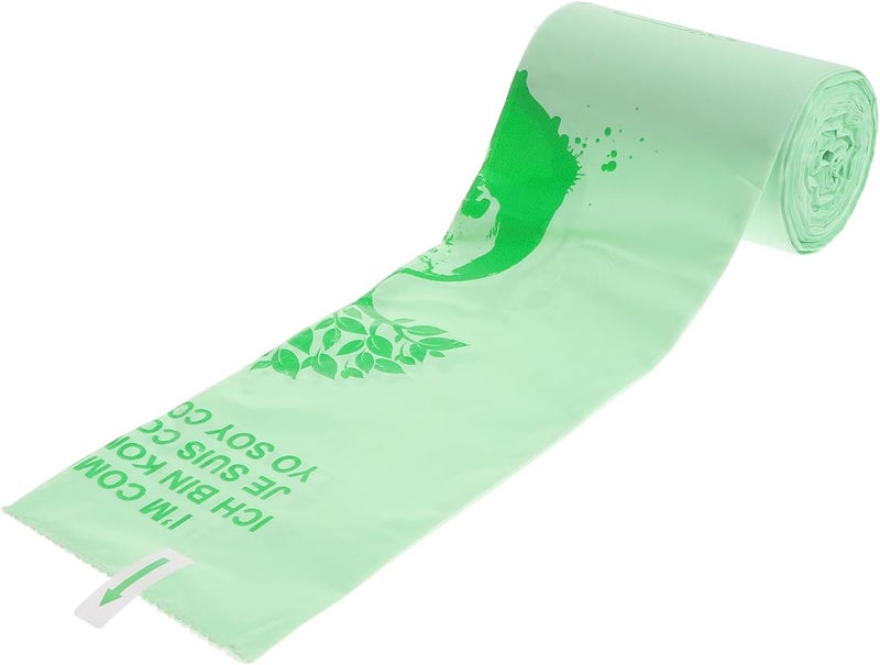 6l 50pcs Biodegradable Corn Starch Garbage Bags Eco-friendly Household Rubbish Storage Bags for Kitchen and Home Use - Image 1