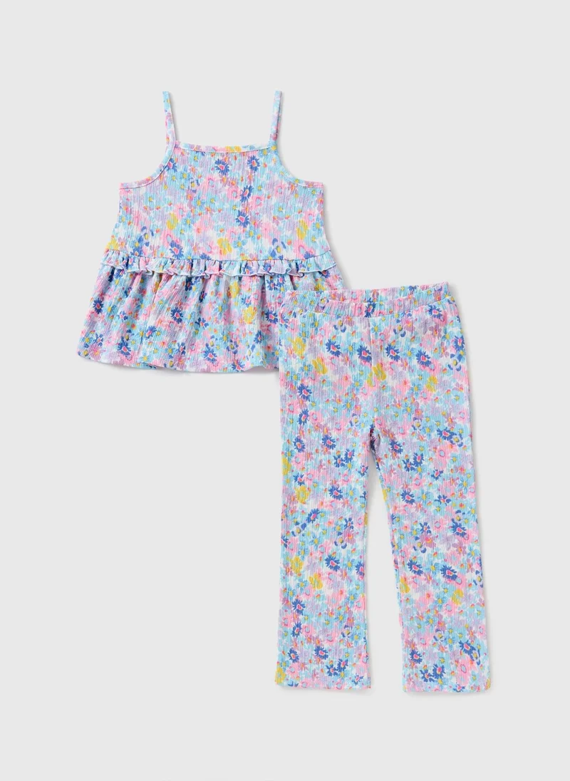Matalan Girls Multicolour Floral Top & Trouser Set
