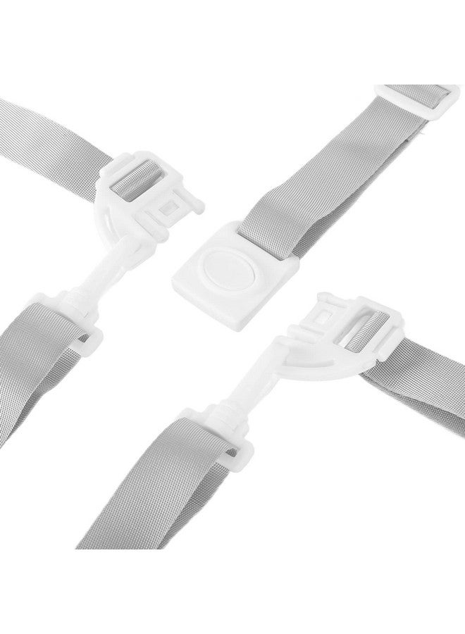 Jiawu 5 Point Baby Safety Strap Belt, Adjustable Universal Replacement High Chair Straps Harness Straps, Sturdy and Comfort Material for Pushchair, Stroller, Easy to Use(White Button 5-Point Strap) - Image 4