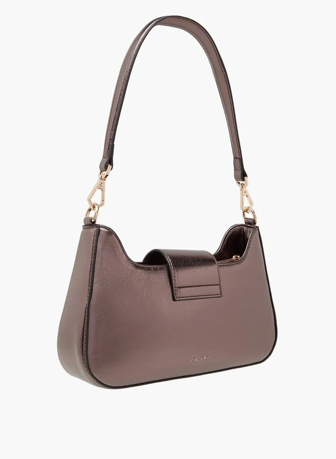 Paprika Women's Panelled Shoulder Bag with Detachable Straps and Zip Closure